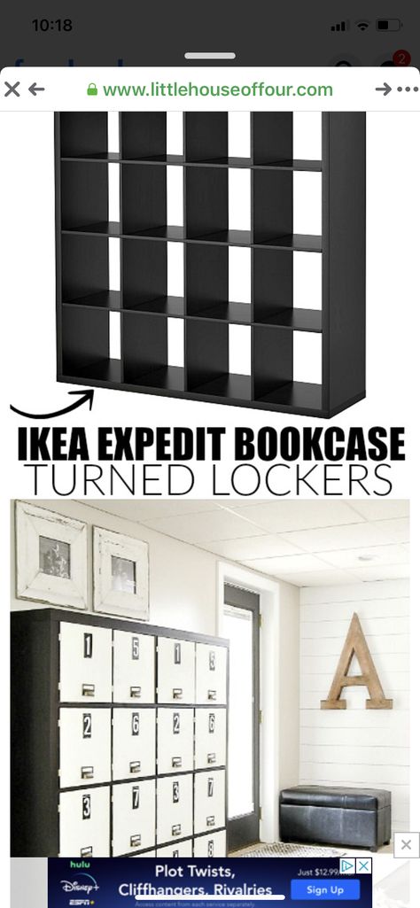 Ikea Expedit Bookcase, Bookcase Ikea, Diy Locker, Ikea Expedit, Storage Bookcase, Diy Wall Shelves, Furniture Hacks, Bookcase Storage, Ikea Furniture