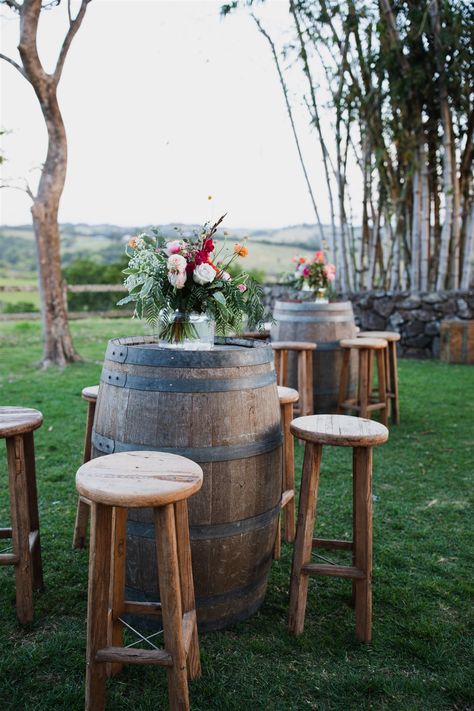 4 Tips to Styling a Cocktail Reception — THE WEDDING SHED | HIRE & STYLE Cocktail Styling, Wedding Cocktail Tables, Cocktail Table Decor, Farm Wedding Reception, Shed Wedding, Hire Style, Barrel Wedding, Cocktail Wedding Reception, Backyard Reception