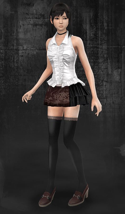 2000s Horror Game Outfits, Horror Game Cosplay, 2000s Horror Game Aesthetic, Fatal Frame Outfit, Horror Female, Horror Game Protagonist, Video Game Outfits, Horror Clothes, Game Protagonist