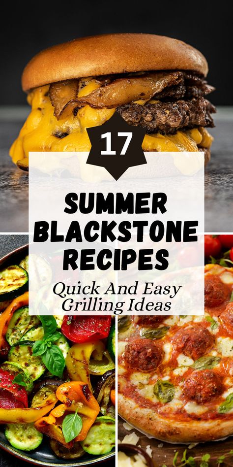 Sizzle up your summer with our top 17 Blackstone griddle recipes. Perfect for quick, easy, and delicious outdoor meals, from sunrise pancakes to sunset steaks. Click to discover versatile grilling that turns every meal into a summer celebration! Blackstone Griddle Street Tacos, Grill Skillet Recipes, Recipes For Black Stone Grill, Top Blackstone Recipes, Flat Top Grill Recipes Vegetarian, Best Things To Cook On Blackstone, Outdoor Griddle Cooking Recipes, Summer Dinner Blackstone, Flatstone Grill Recipe