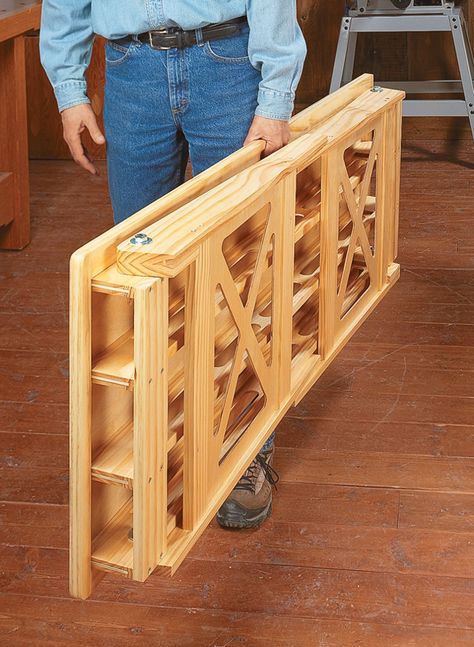 Folding Worktable | Woodworking Project | Woodsmith Plans Pintu Ganda, 2x4 Wood Projects, Woodsmith Plans, Woodworking Projects Table, Folding Workbench, Woodworking Bench Plans, Workbench Plans, Wood Shop Projects, Woodworking Workbench