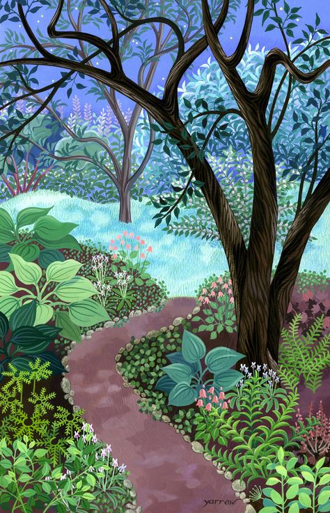 Half Light by Wynn Yarrow - Medium (Giclee Print) -  #Giclee #Light #Medium #Print #Wynn #Yarrow Paradise Landscape, Mountain Path, Lights Artist, Quiet Place, Flower Art Painting, Mural Painting, Art Gifts, Acrylic Art, Landscape Art