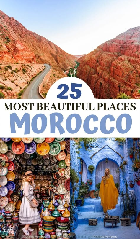 Discover the best places to visit in Morocco to spice up your itinerary! Add these spots to your Morocco bucket list to experience the desert, the city, and so much more. From the most Instagrammable places in Morocco to Morocco hidden gems, this list has it all. | morocco travel bucket list | morocco travel destinations bucket list | morocco honeymoon bucket lists | morocco best places to go | best places in morocco | best things to do in morocco | morocco beautiful places Morocco Honeymoon, Morocco Travel Destinations, Morocco Map, Morocco Desert, Morocco Itinerary, Marrakech Travel, Most Instagrammable Places, Visit Morocco, Morocco Travel