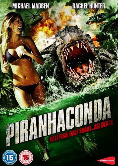 PIRANHACONDA 2012 (sequel to SHARKTOPUS) Rachel Hunter, Hunter Movie, Full Mon, Action Movie Poster, Slasher Film, Horror Movie Posters, Movies And Series, Movies 2019, Creature Feature