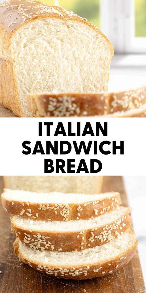 Master the art of Italian sandwich bread with this foolproof recipe. Crispy, fluffy, and utterly delicious! East Sandwich Bread, Italian Bread Recipes Easy Quick, Homage Bread Recipe, Italian White Bread Recipe, Fast Sandwich Bread, Italian Round Bread, Sandwich Loaf Bread Recipe, The Best Sandwich Bread, French Sandwich Bread