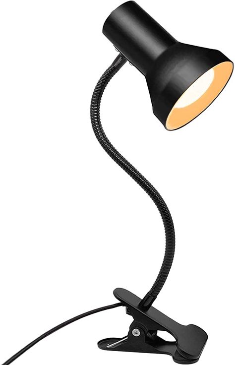 Desk Lamp Eye-Caring Table Lamps, 360°Rotation Gooseneck Clip on Lamp, Portable Reading Book Light, Clamp Light, Eye-Caring Study Desk Lamps for Bedroom and Office Home Lighting-Black - - Amazon.com Clip On Lamp, Clamp Light, Home Lights, Lamps For Bedroom, Clip Lamp, Led Reading Light, Bed Lamp, Book Light, Clip Lights