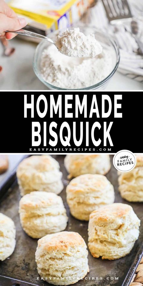 This Homemade Bisquick is so great to have in the pantry for whenever baking mix is needed! No mystery ingredients and no need to pay grocery store prices when you use just five simple pantry ingredients for homemade Bisquick mix. Use this homemade Bisquick mix recipe for everything from easy pancakes to buttery biscuits to dumplings and so much more! Dry Biscuit Mix Recipe, Bisquick Buttermilk Biscuits, Homemade Bisquick Mix Recipe, Bisquick Mix Homemade, Homemade Bisquick Recipe, Bisquick Mix Recipe, Homemade Biscuit Mix, Jiffy Mix Recipes, Bisquick Recipe