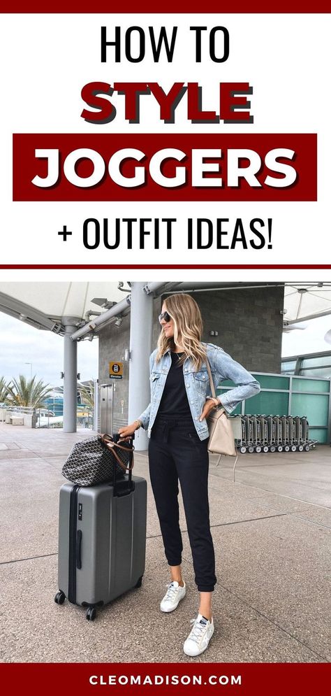 girl stand with one hand on purse and the other on her waist Dressing Up Joggers Outfits, Black Jogger Pants Outfit, Joggers Outfit Fall, Comfy Summer Fits, Jogger Pants Outfit Women, Jogger Outfit Casual, Womens Joggers Outfit, Comfy Casual Summer Outfits, Black Joggers Outfit