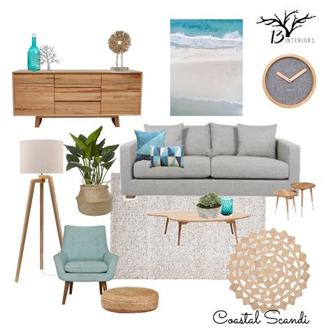 Luxury Home Interior, Scandi Living Room, Living Room Luxury, Vibrant Decor, Coastal Farmhouse Decor, Beach Living Room, Design Mood Board, Coastal Interiors Design, Casa Vintage