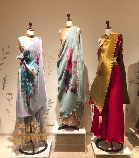 Beautiful collections #Lehenga #indowestern #Saree #Gown #ogaan #designer Saree On Mannequin, Saree Mannequin Display, Indowestern Saree, Saree Gown, Casual Indian Fashion, Theme Dress, Designer Party Wear Dresses, Stylish Party Dresses, Party Wear Indian Dresses