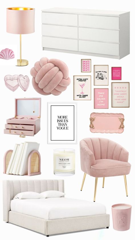 Pink And White Bedroom, Room Wishlist, White Room Decor, Pink Room Decor, Room Redesign, Pinterest Room Decor, Preppy Room Decor, Girly Room, Preppy Room