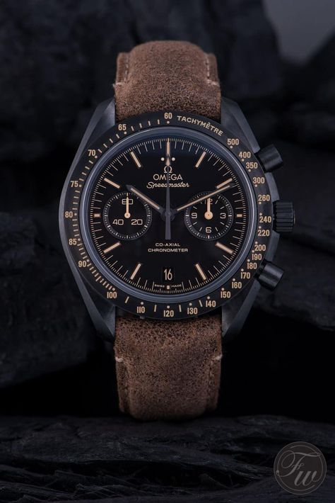 Black Watches For Men, The Moon Vintage, Speedmaster Omega, Stylish Watches Men, Moon Vintage, Trendy Watches, Mens Watches Leather, Premium Watches, Mens Fashion Watches