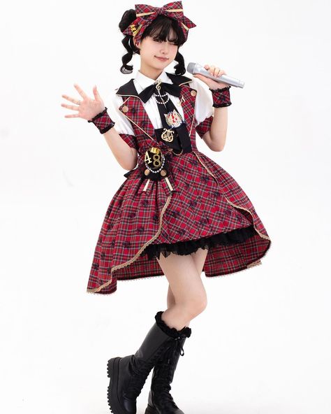 ✨AKB48 Collaboration✨ ❤️Idol Lolita dress with iconic red plaid design. 🔥Step into the world of J-Pop fashion with this iconic red plaid dress inspired by the AKB48 performance costume from the hit song 'Iiwake Maybe’. 👉Search ‘FOGC-147’ on devilinspired.com #devilinspired #idoloutfit #lolitacoord #lolitafasion #akb48 #jpop J Pop Idol, Idol Costume, Red Plaid Dress, Performance Costume, J Pop, Pop Idol, Plaid Design, Lolita Dress, Plaid Dress