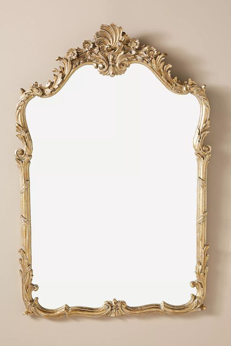 Annelise Mirror | Anthropologie Parisian Style Bedroom, Parisian Bedroom, Vintage Mirror Wall, Mirror Design Wall, Mirror On The Wall, Vintage Mirrors, Framed Mirror, Diy Mirror, Antique Inspiration