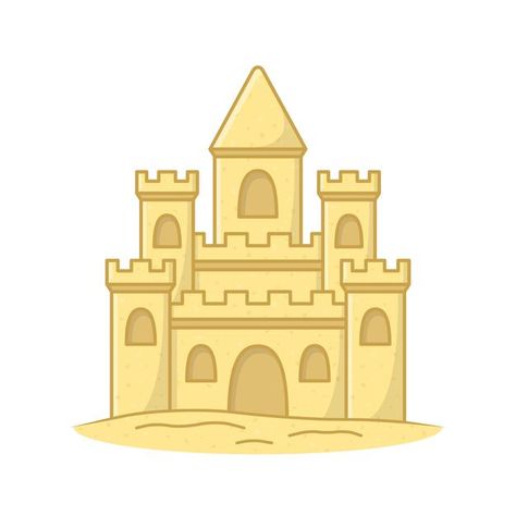 Castle On The Beach, Castle Beach, Peter Pan Party, Aphmau Fan Art, Sand Castle, Flat Icon, Beach Theme, Cute Images, Beach Themes