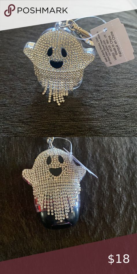 Bath and Body works bling ghost hand sanitizer holder Sanitizer Holder, Cute Stationary School Supplies, Hand Sanitizer Holder, Stationary School, Cute Stationary, Bath Body Works, Bath Body, Hand Sanitizer, Bath And Body Works