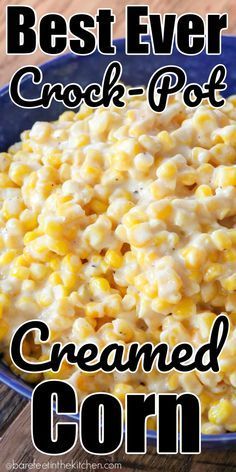 Fresh Cream Corn Recipe, Cream Corn Crockpot, Cream Corn Recipe Crock Pot, Cream Of Corn, Fresh Corn Recipes, Slow Cooker Creamed Corn, Corn Recipes Side Dishes, Corn Side Dish, Creamed Corn Recipes