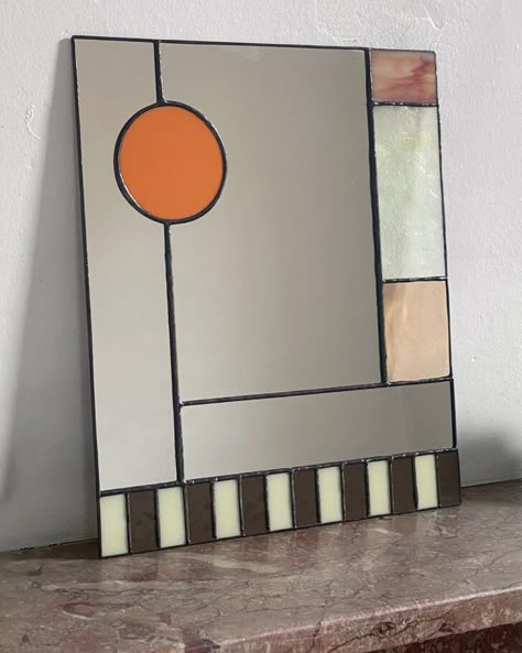 These Stained Glass Mirrors Are a Little Bit Art Deco, a Little Bit California Bungalow - Sight Unseen Stained Glass Furniture, Art Deco Stained Glass, Stained Glass Mirror, California Bungalow, Deco Studio, Glass Mirrors, Stained Glass Decor, Sight Unseen, Art Deco Mirror