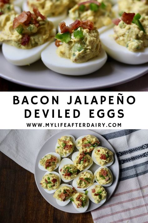 Jalapeno Deviled Eggs, Jalapeno Bacon, Eggs With Bacon, Classic Deviled Eggs, Devilled Eggs Recipe Best, Best Deviled Eggs, Bacon Deviled Eggs, Stuffed Jalapenos With Bacon, Salad Pasta