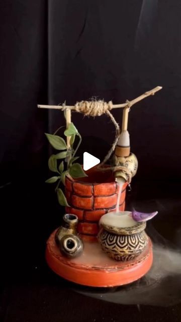 Diy Back Flow Incense Burner, Incense Burner Diy, Back Flow Incense Burner, Diy Incense, Diy Incense Holder, Diy Holder, Wishing Well, Incense Holder, Incense Burner