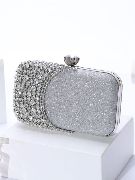 Celebrity Handbags, Silver Clutch Purse, Diamond Decor, Gold Clutch Bag, Prom Bag, Date Night Gifts, Bridal Purse, Designer Clutch Bags, Diamond Decorations