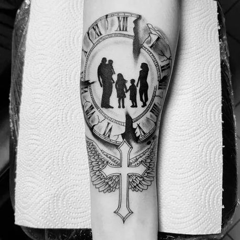 25 Of The Best Family Tattoos For Men in 2024 | FashionBeans Family Leg Sleeve Tattoo, Big Family Tattoo Ideas, Mens Family Tattoos Ideas, Family Tattoos For Men Forearm, Family Tree Tattoo For Men, Family Meaning Tattoos, Best Family Tattoos, Family Inspired Tattoos, Family Anchor Tattoos