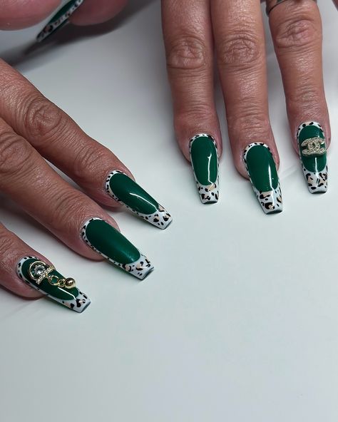 green x leopard print vibes ✧˖° Service: soft gel extensions + tier 1 art 📍West Melbourne VIC 3023 book via link in bio🫧 📌Follow @thesetbyval for more nail inspo #gelx #gelextensions #nails #melbournenails #melbournenailtech #gelnails #melbourne #trending #australia #explore #beauty #editorial #sydney #trendynails #fashion #leopardnails #nailart #greennails #springnails #y2knails Gelextensions Nails, Tier 1, Gel Extensions, Y2k Nails, Leopard Nails, Soft Gel, Beauty Editorial, Green Nails, Nail Tech