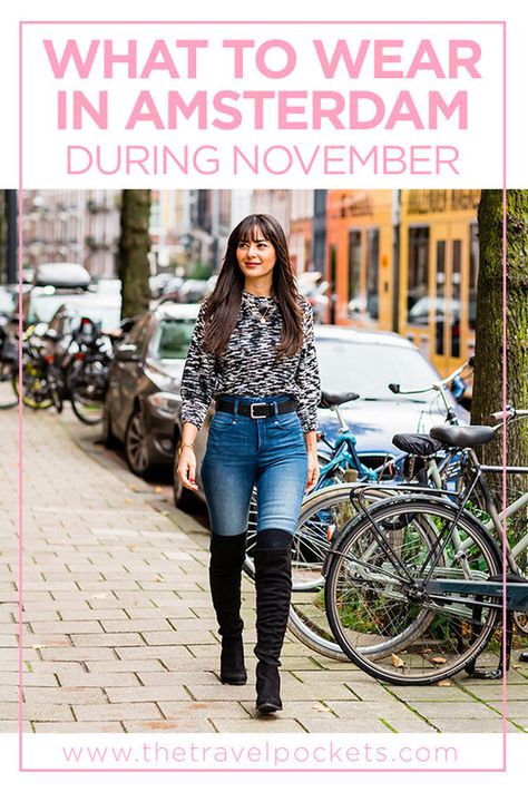 Tips on what to wear in Amsterdam and Bruges during the first week of November  #Netherlands #Belgium #Europe #Amsterdam #Bruges #HappyByNature #winterclothes Amsterdam In November Outfits, Amsterdam November Outfit, Europe November Outfits, Europe In November Outfits, Amsterdam Outfit Winter, Amsterdam In November, What To Wear In Amsterdam, Pacsafe Backpack, Amsterdam Outfits