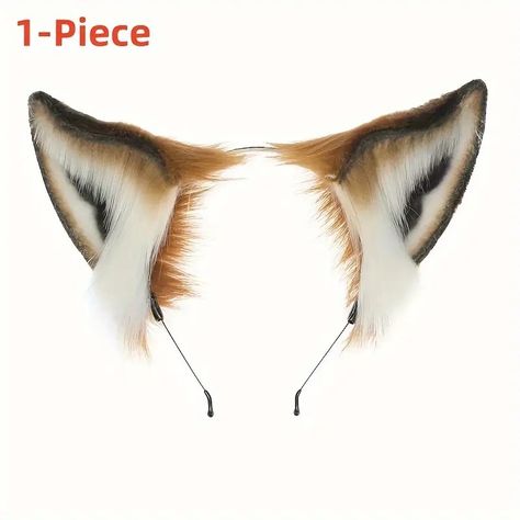 Fox Fluffy Fox - Temu Ash Fox, Anime Events, Christmas Headpiece, Fox Headband, Fox Costume, Wolf Ears, Gothic Looks, Fox Ears, Jungle Party