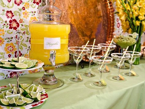 margarita bar for margarita bar wedding setup Margaritaville Party, Margarita Party, Margarita Bar, Fiesta Bridal Shower, Tacos And Tequila, Taco Party, 5 De Mayo, Taco Bar, Drink Station