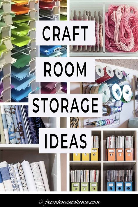 Sewing And Craft Room, Quilting Storage, Craft Room Storage Ideas, Organize Desk, Sewing Craft Room, Crafting Storage, Craft Room Tables, Storage Ideas For Small Spaces, Room Storage Ideas