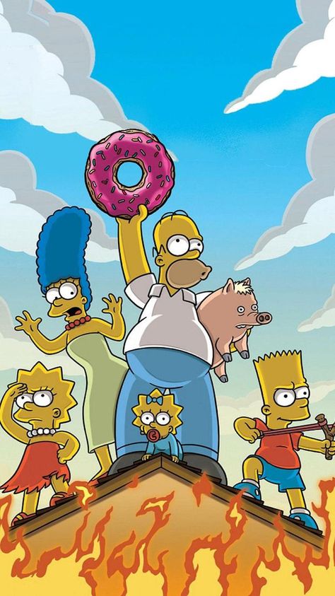 Simpsons Movie, The Simpsons Family, The Simpsons Movie, Simpson Wallpaper Iphone, Simpsons Drawings, Simpsons Art, Funny Iphone Wallpaper, The Simpson, Cartoon Wallpaper Iphone