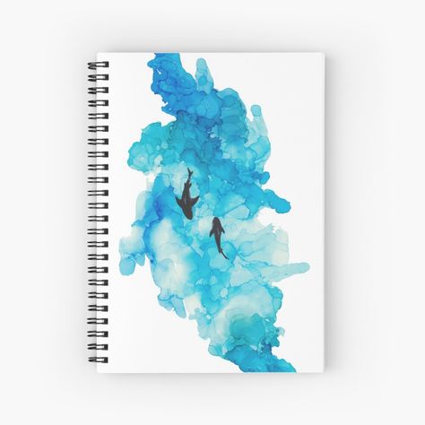 Decorate Notebook Cover Ideas, Assignment Cover Page Ideas Aesthetic, Sketchbook Front Page Ideas, Sketchbook Front Cover Ideas, Binder Covers Diy, Cute Notebooks For School, Drawing Ocean, Pastel Notebook, Book Cover Page Design