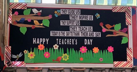 Teachers Day Display Board Decoration, Teachers Day Bulletin Board, Teachers Day Decoration, Notice Board Decoration, Drawing Pictures For Kids, Independence Day Drawing, School Board Decoration, Teachers Day Card, Drawing Pictures