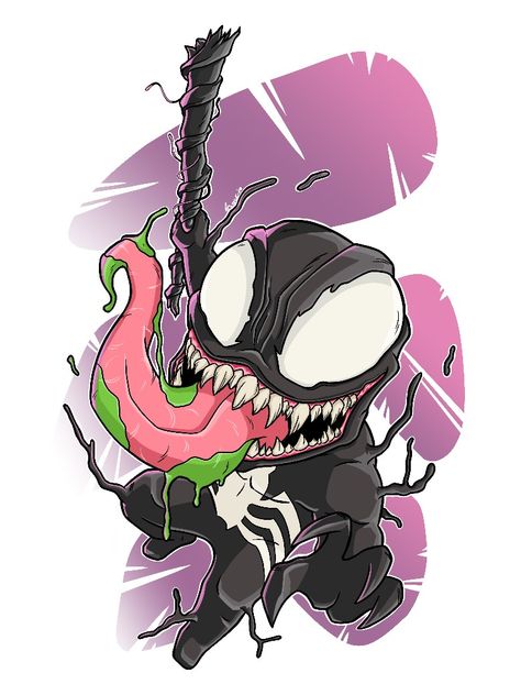 Venom Drawing, A Cartoon, Venom, Chibi