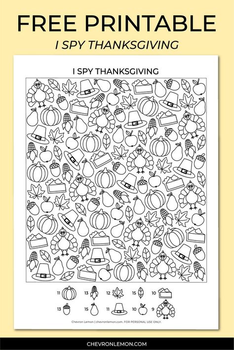 Free printable I spy Thanksgiving game I Spy Thanksgiving, Thanksgiving Activity Sheets, Printable Thanksgiving Crafts, Thanksgiving Puzzle, Thanksgiving Word Search, Thanksgiving Games For Kids, Thanksgiving Worksheets, Free Thanksgiving Printables, Thanksgiving Words