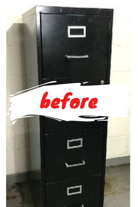 Decorating File Cabinets, Filing Cabinet Repurpose, File Cabinet Redo, Painting Metal Cabinets, Cabinet Upcycle, Painted File Cabinets, Garage Storage Units, Filing Cabinet Organization, Cabinet Makeover Diy