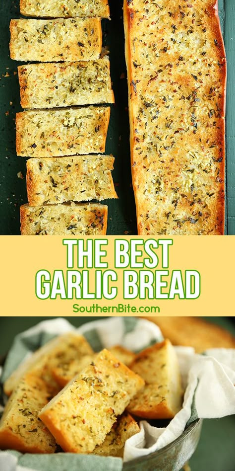 The BEST Garlic Bread Best Garlic Bread Recipe, The Best Garlic Bread, Best Garlic Bread, Homemade Garlic Bread, Garlic Bread Recipe, Bread Recipes Homemade, Garlic Bread, Homemade Bread, Bread Recipe