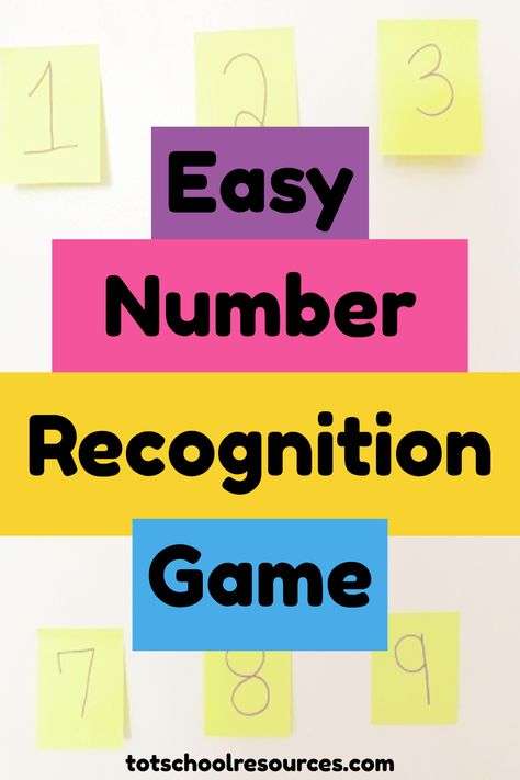 Easy Number Recognition Activities, Activities To Learn Numbers, Number Recognition Activities Toddlers, How To Teach Number Recognition, Numbers Games For Preschool, Numbers Recognition Activities, Kindergarten Number Recognition Games, Numbers Crafts For Toddlers, Letter And Number Recognition Activities