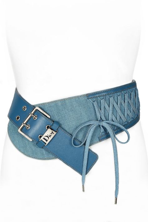 Denim Corset Belt, Dior Belt, Dior Denim, Png Clothes, Louis Vuitton Limited Edition, Denim Corset, Denim Belt, Blue Belt, Corset Belt