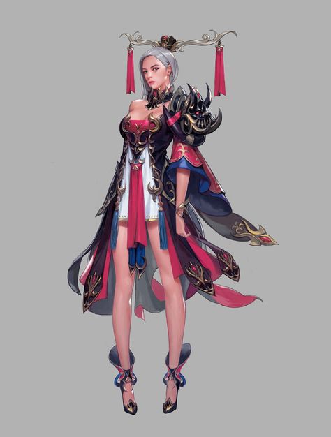 ArtStation - LUTHIEL_character concept, kim ssang Korean Characters, Samurai Artwork, Female Character Concept, Characters Design, Female Character, Female Character Design, Character Creation, Fantasy Clothing, Fantasy Character Design