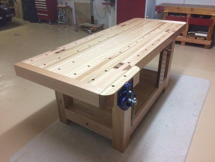 Vic Ash Work Bench Work Bench Plans, Wooden Work Bench, Woodworking Plans Workbench, Workbench Ideas, Workbench Designs, Creative Collage, Work Tables, Workbench Plans Diy, Work Benches