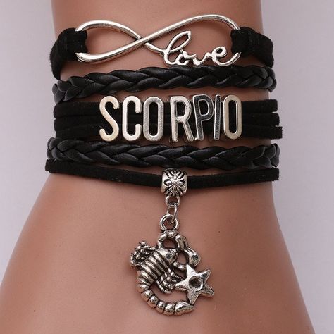 Scorpio Bracelet, Scorpio Jewelry, Weave Bracelet, Couple Bracelet, Zodiac Bracelet, Bff Necklaces, Men Bracelet, Bracelet Leather, Vintage Type