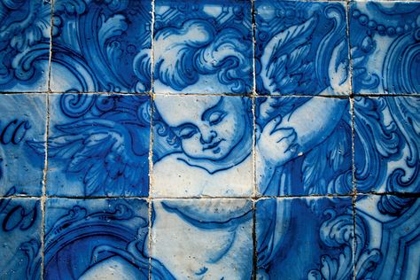 Rhapsody In Blue, Everything Is Blue, Earth Angel, Yellow Aesthetic, Porto Portugal, White Tiles, Feeling Blue, Angel Art, Love Blue