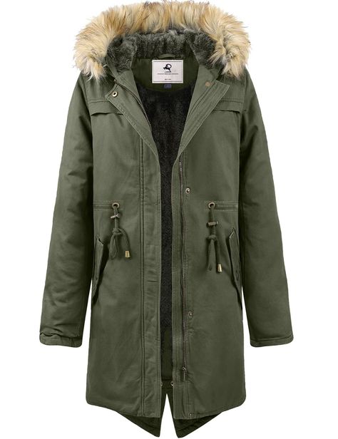 Womens Parka Winter, Puffer Coat With Hood, Long Jackets For Women, Down Winter Coats, Long Down Coat, Hooded Winter Coat, Fleece Jacket Womens, Womens Parka, Sleeve Cuff