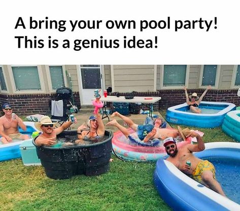 Bring Your Own Pool Party, Best Friend Activities, Fun Sleepover Ideas, Friend Activities, Fun Party Games, Inflatable Pool, Bathroom Remodeling, Crazy Things To Do With Friends, Garden Trellis