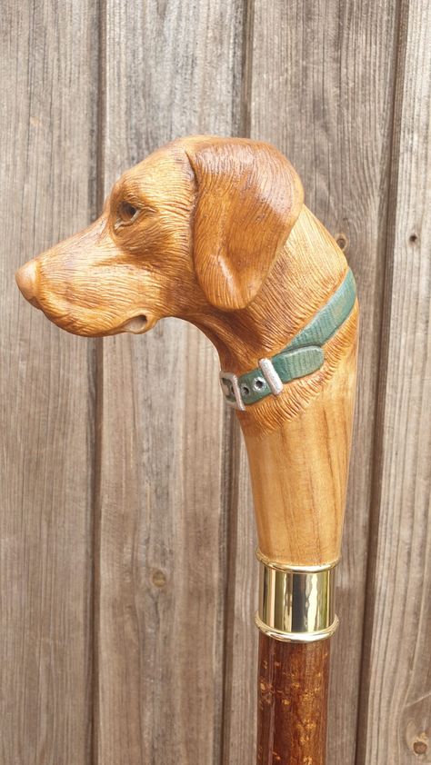 Wood Yard Art, Hand Carved Walking Sticks, Simple Wood Carving, Wood Carving For Beginners, Canes And Walking Sticks, Cane Stick, Wooden Canes, Cane Handles, Wooden Walking Sticks