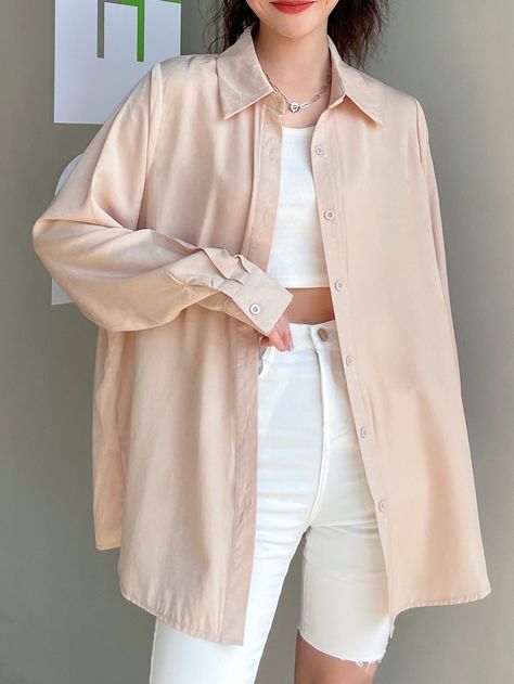 Light Pink Button Up Shirt Outfit, Pink Button Up Shirt Outfit, Pink Button Up Shirt, Button Down Outfit, Business Aesthetic, Plain Tunic, Chic Winter Style, Ss 2024, Fashionable Clothes