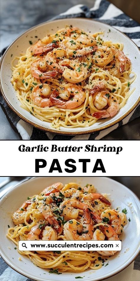 Enjoy this One-Pan Garlic Butter Shrimp Pasta for a hassle-free dinner! Combining shrimp, pasta, and a savory garlic butter sauce, it’s an easy meal that requires minimal cleanup. Shrimp Butter Sauce, Garlic Butter Pasta Sauce, Butter Shrimp Pasta, Garlic Shrimp Pasta Recipes, Butter Sauce For Pasta, Shrimp Pasta Recipes Easy, Garlic Butter Shrimp Pasta, Buttered Shrimp Recipe, Garlic Butter Pasta