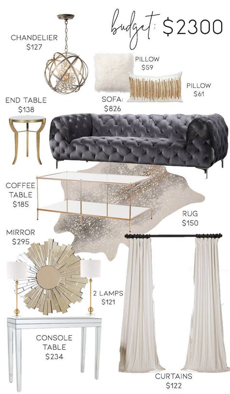 Neutral Glam Living Room, Neutral Glam, Glam Living Room Decor, Glam Living, Glam Living Room, Design Salon, Glam Room, Ideas Hogar, Neutral Living Room